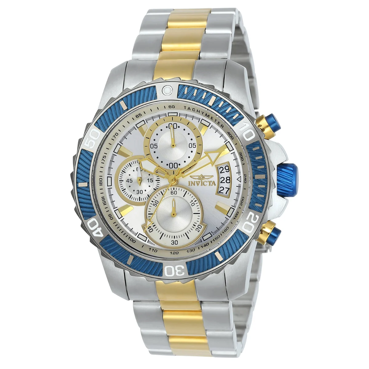 Invicta Pro Diver SCUBA Watch - 45mm. Steel, Gold (23994) 45 mm kol saati