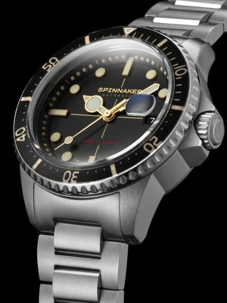 Spinnaker Black Tesei Mille Metri 1000-Meter Swiss Automatic Dive Watch #SP-5090-11 44 mm kol saati