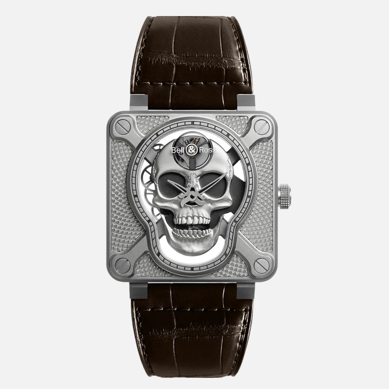 Bell & Ross BR01-SKULL-SK-ST 46 mm kol saati