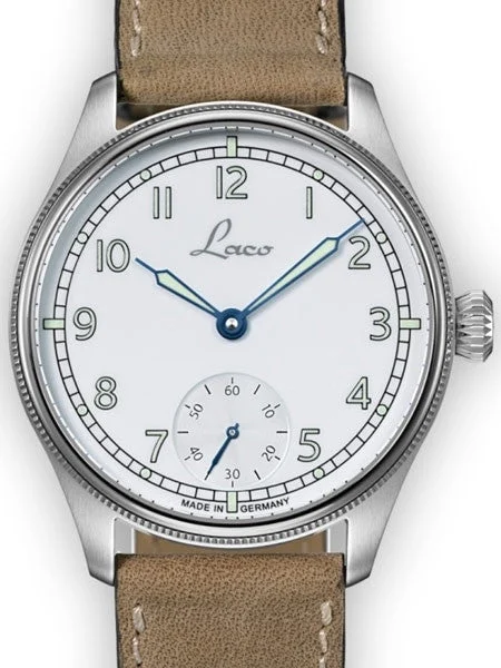 Laco Cuxhaven Manual Winding Navy Watch with AR Sapphire Crystal #862104 42.5 mm kol saati