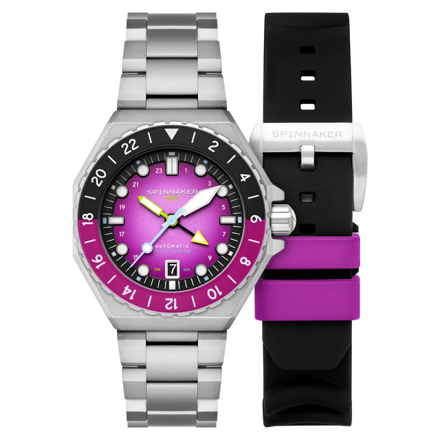 Dumas GMT Automatic Cadmium Violet SP-5119-66 kol saati
