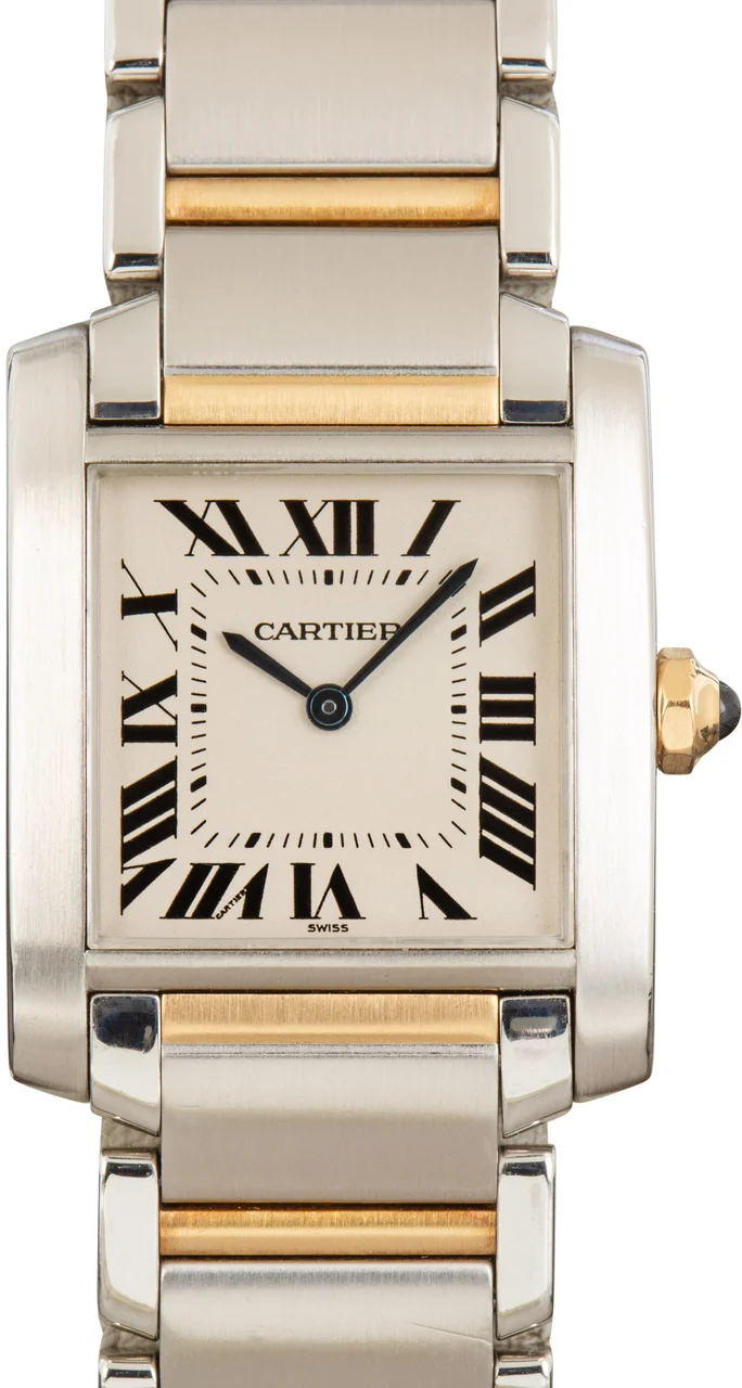 Cartier Tank Francaise W51006Q4 Steel & Yellow Gold kol saati