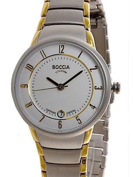 Boccia Quartz Watch with Two-Tone Titanium Case and Bracelet #3158-02 29 mm kol saati