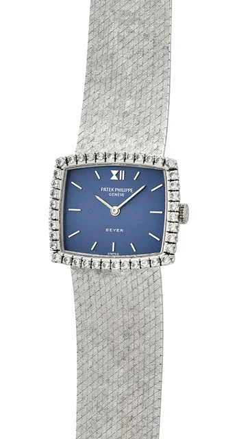 Patek Philippe PATEK PHILIPPE REF. 3353-1, BLUE DIAL, RETAILED BY BEYER, WHITE GOLD 18KTAN