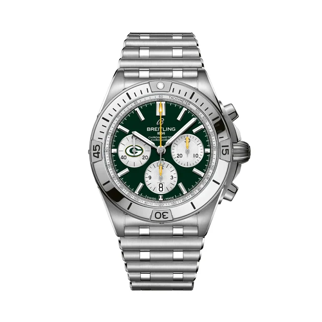Breitling Chronomat B01 42 NFL Green Bay Packers Edition AB01342B1L1A1 kol saati