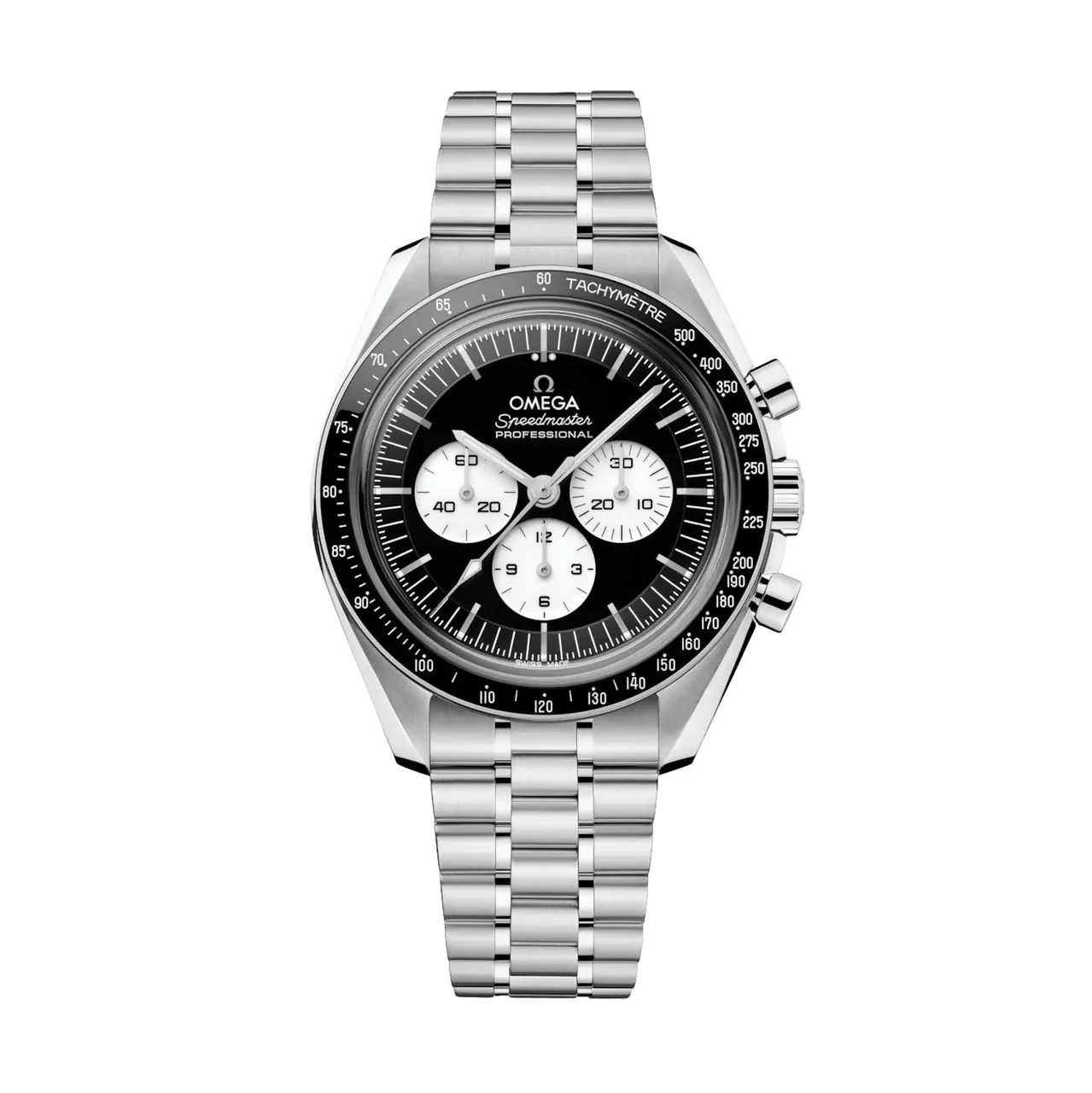 OMEGA Speedmaster Moonwatch Professional "Reverse Panda" 42mm - Black on Bracelet O31030425001004 42 mm kol saati