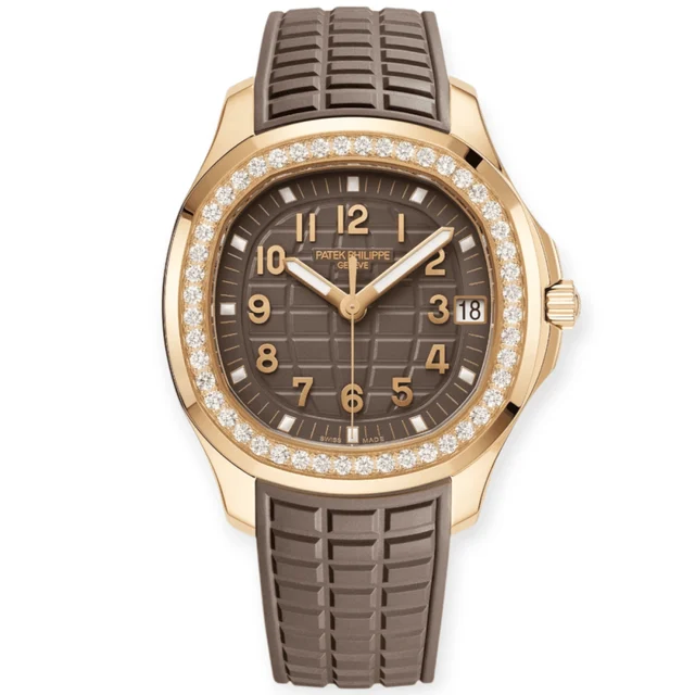 Patek Philippe Aquanat Luce Rose Gold 38.8mm Taupe Pre-Owned Patek Philippe Aquanat Luce R
