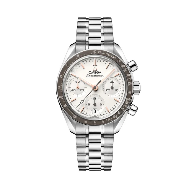 OMEGA Speedmaster Chronograph 38mm - Opaline Silvery on Bracelet O32430385002003 kol saati