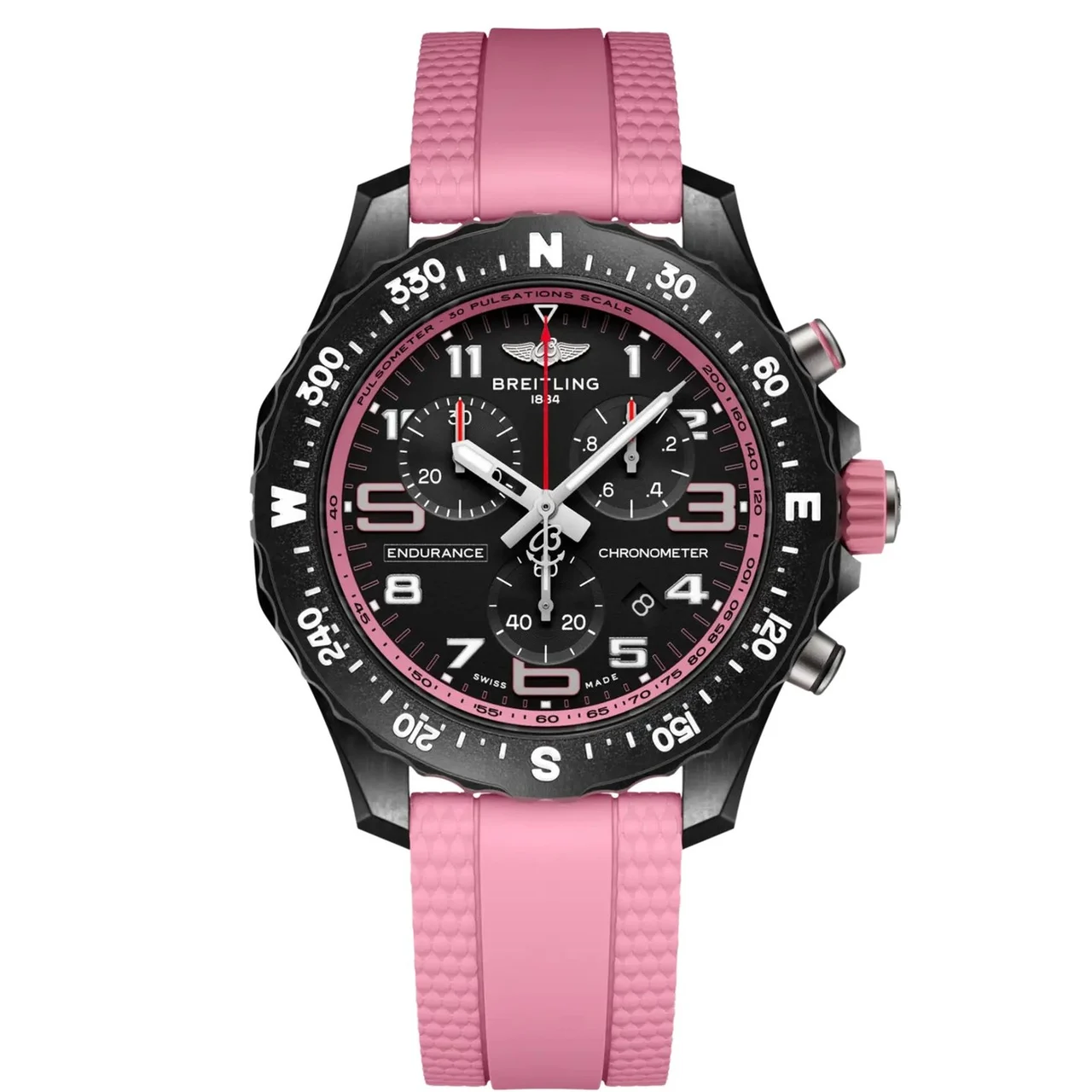 Breitling Endurance Pro X83310D41B1S1 38mm Black Dial Pink R 38 mm kol saati