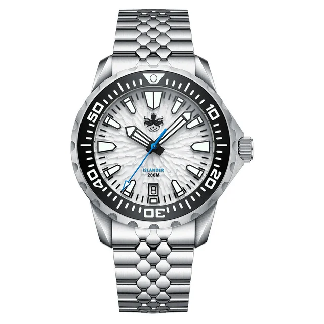 Phoibos Islander Kraken Limited Edition Watch with Snow Ridge Dial #PY059-LIW11 kol saati