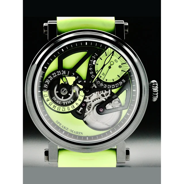 Speake-Marin Speake Marin Dual Time Lime 42mm Limited Edition NAP210000031489 kol saati