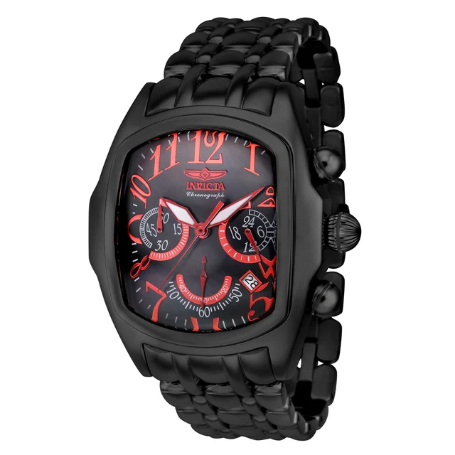 Invicta Lupah Opalia Watch w/ Mother of Pearl Dial - 44.5mm, Black (43157) kol saati