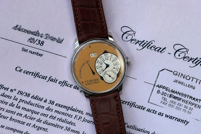F.P. Journe Octa Reserve de Marche Limited 38mm Steel, Bronz kol saati