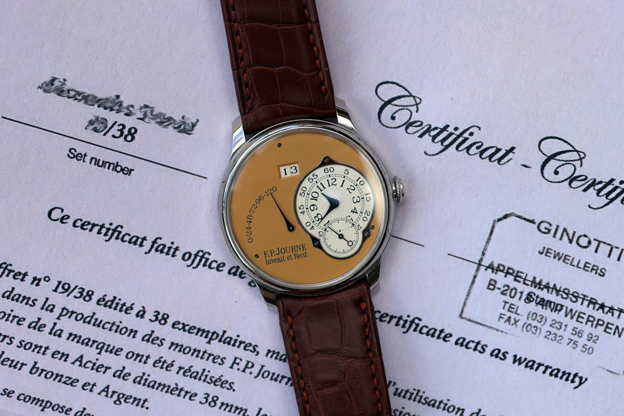 F.P. Journe Octa Reserve de Marche Limited 38mm Steel, Bronz 38 mm kol saati