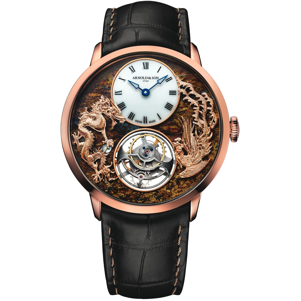 Arnold & Son Ultrathin Tourbillon Dragon & Fenix Bronzite 1UTAR.Z01A.C156A 42 mm kol saati