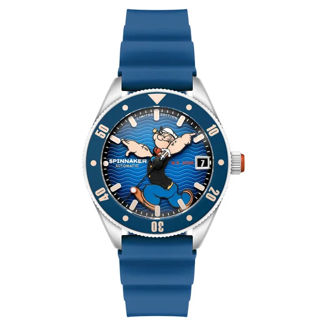 Spinnaker Challenger Automatic Popeye Anchor Arms LE Blue Buoy #SP-5163-02 kol saati