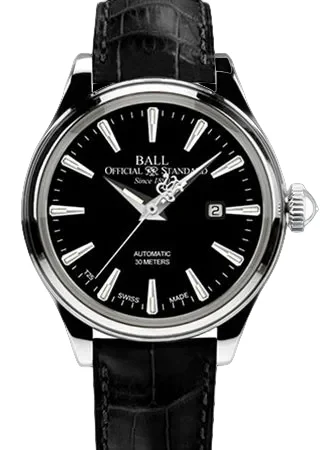 Ball Watch Co. Trainmaster Eternity Black - Leather - Ref. NL2080D-LJ-BK NL2080D-LJ-BK/BAL
