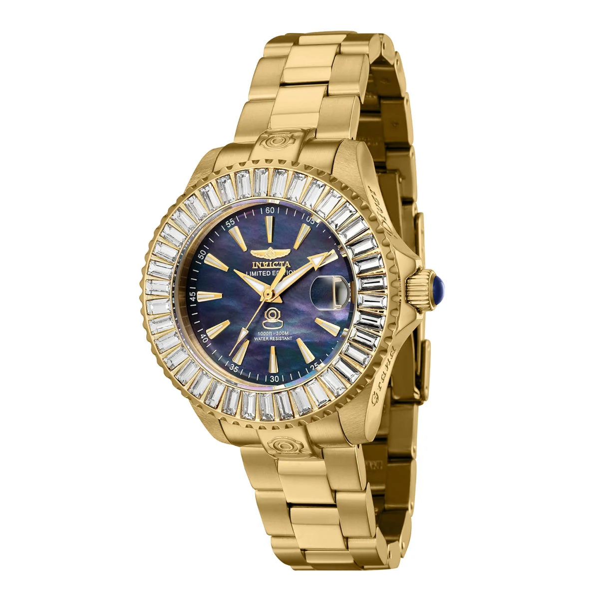 Invicta Pro Diver Luvior Automatic Watch w/ Mother of Pearl Dial - 38mm, Gold (44319) 38 mm kol saati