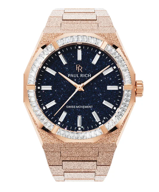 Paul Rich Frosted Star Dust II MoissanitePR99II - Rose Gold Quartz kol saati