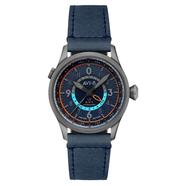 AVI-8 Islander Limited Edition Flyboy Wingman Worldtimer GMT #AV-4120-07 kol saati