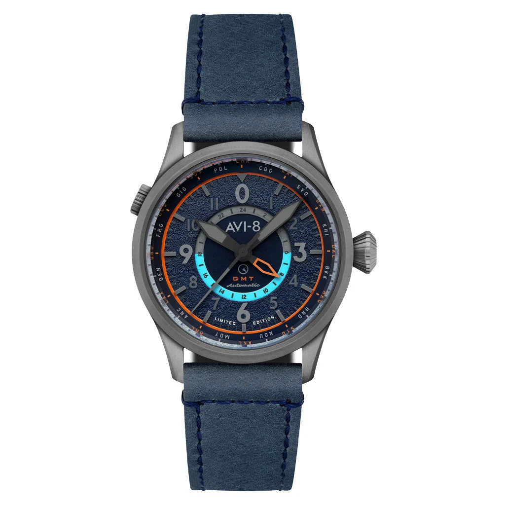 AVI-8 Islander Limited Edition Flyboy Wingman Worldtimer GMT #AV-4120-07 kol saati