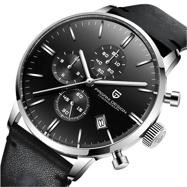 Pagani Design PD-2720K-black-leather kol saati