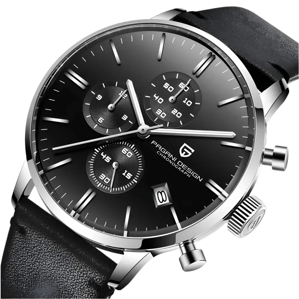 Pagani Design PD-2720K-black-leather 42 mm kol saati