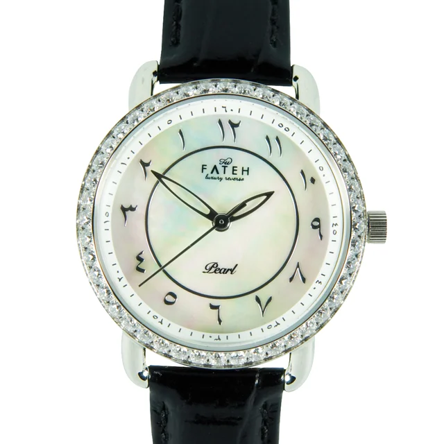 Fatehwatches Pearl Silver White kol saati