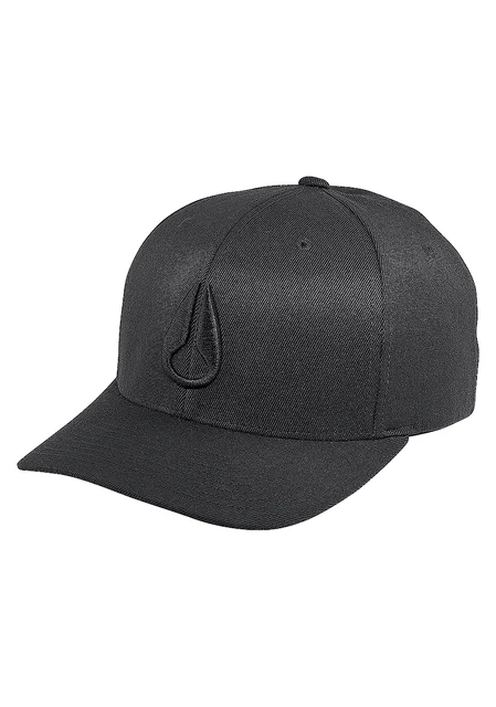 Nixon US Deep Down Flexfit Athletic Fit Hat - All Black C1075-001-22 kol saati