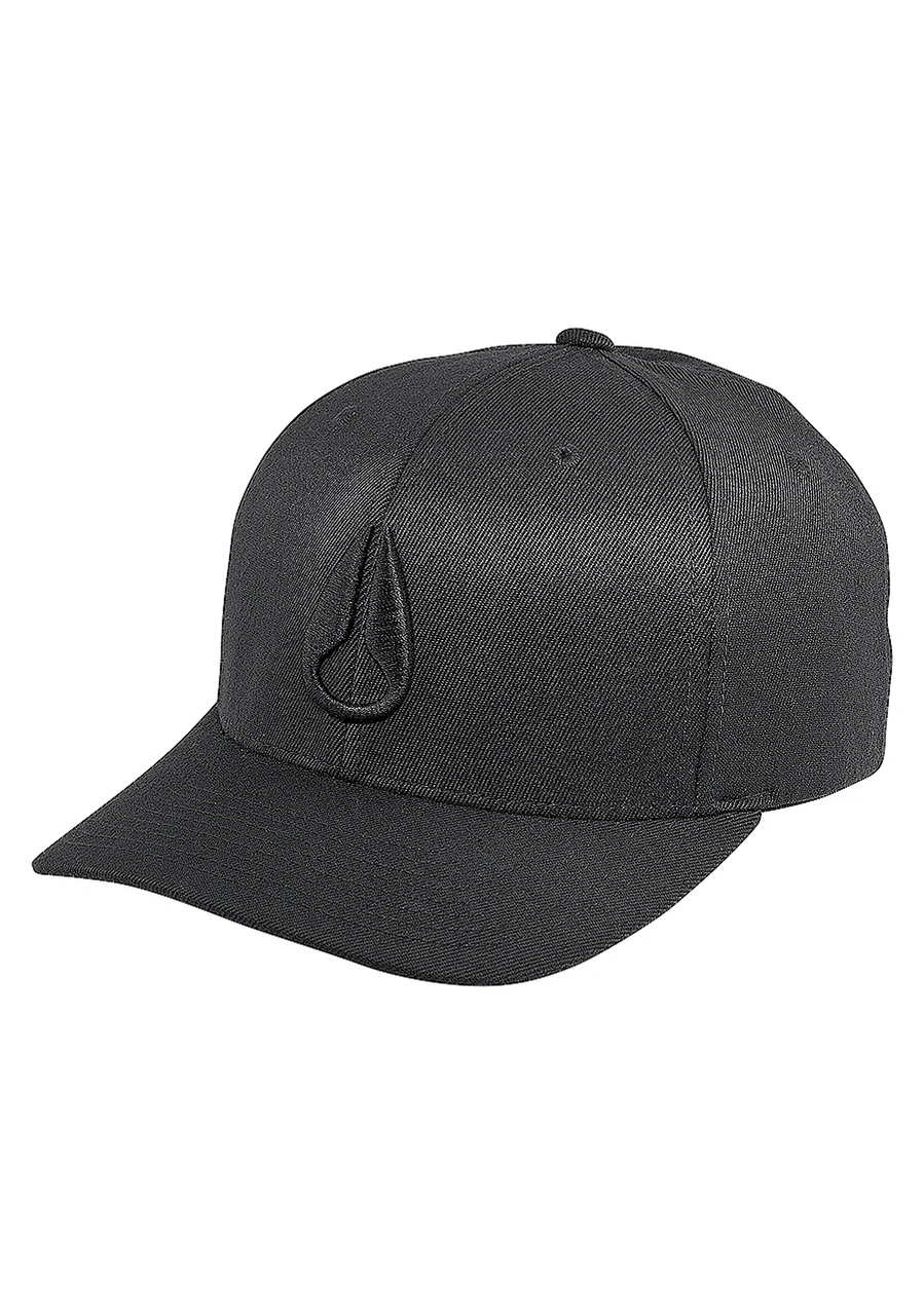 Nixon US Deep Down Flexfit Athletic Fit Hat - All Black C1075-001-22 kol saati