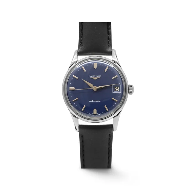 Longines Automatic with Rare Blue Dial from the 1960s 7151-11731602 kol saati