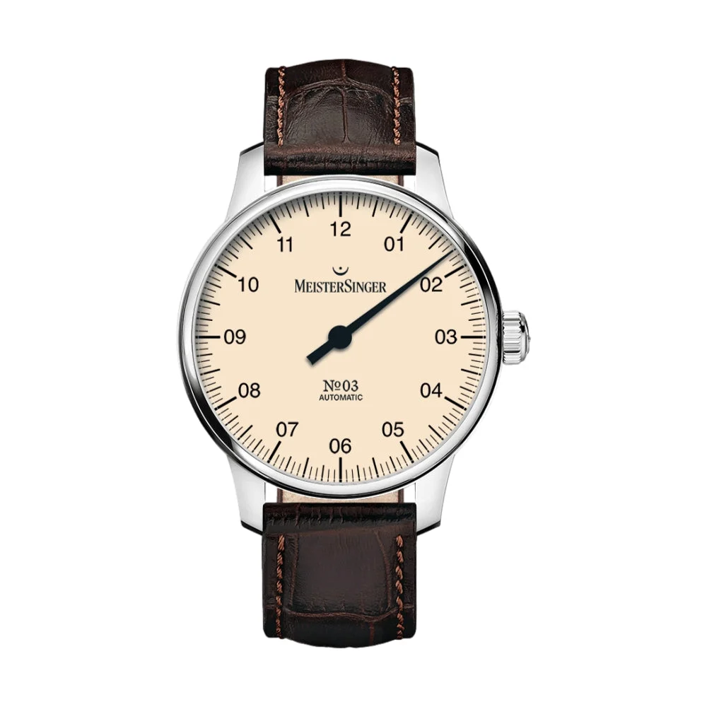 Meistersinger Ivory on Leather Strap BM9903 38 mm kol saati