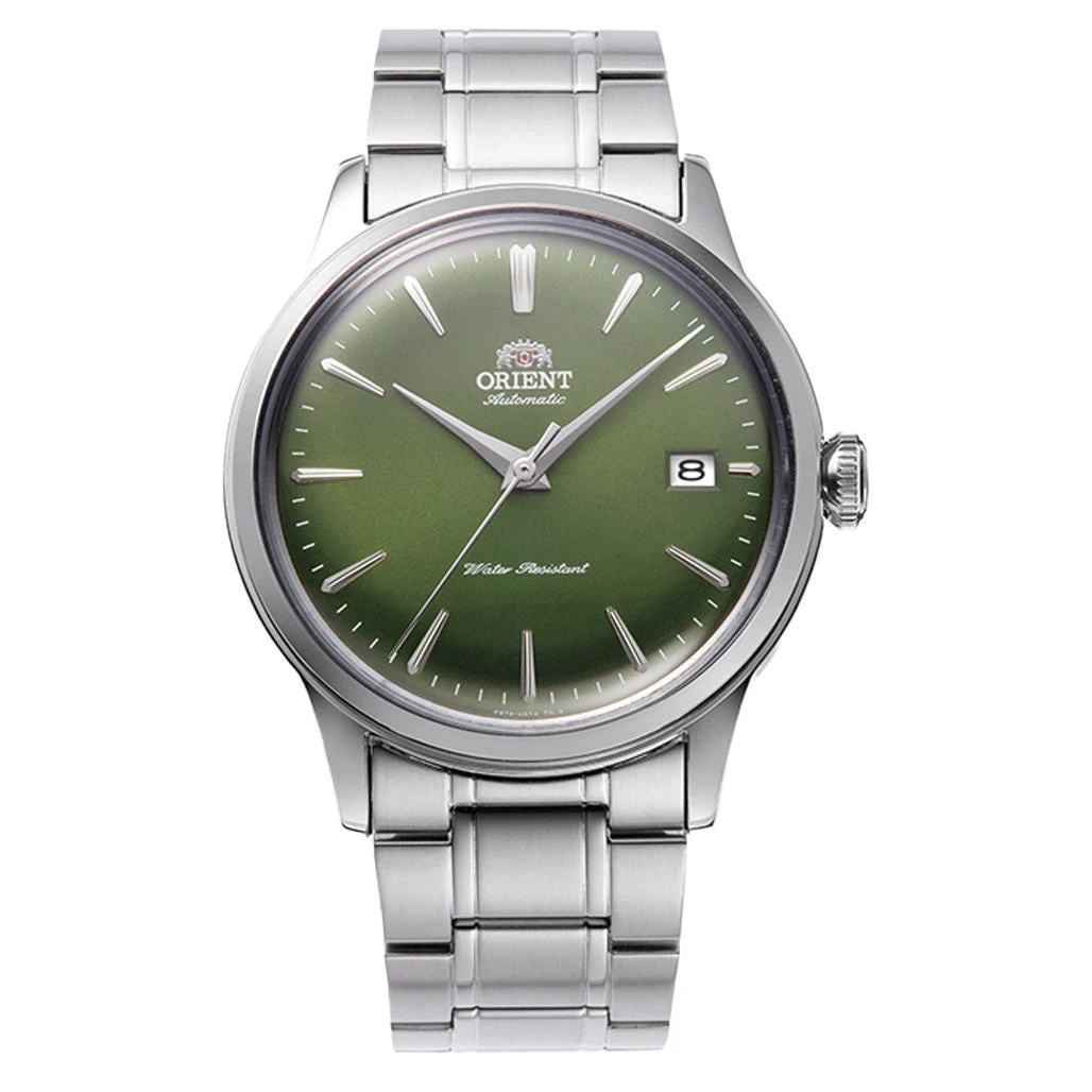 Orient Bambino Version 7 Automatic Green Dial Watch #RA-AC0M09E10B 38.4 mm kol saati