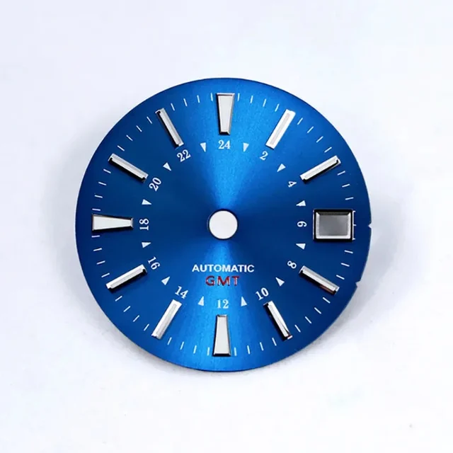 Tandorio Premium Watch Dial 28.5mm High Quality Sunburst NH35 or GMT Dial for NH34 MOVEMEN