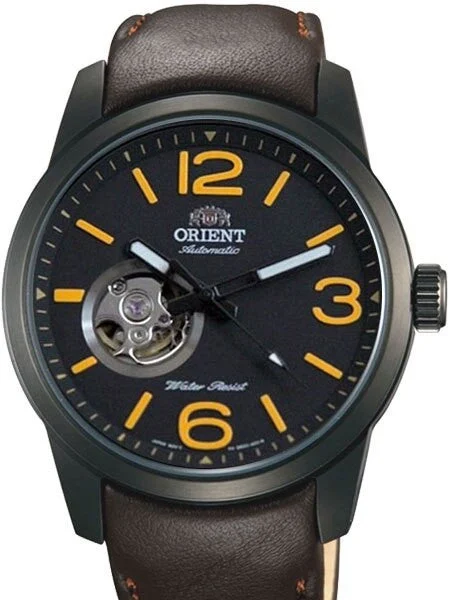 Orient Scout 21-Jewel Automatic Watch with Open-Heart and 42mm Black IP Case #DB0C001B 42 mm kol saati