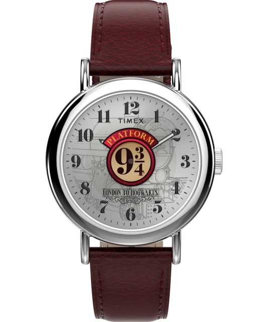 Timex Harry Potter x Weekender Platform 9 3/4 37mm Leather Strap Watch TW2Y76200 kol saati
