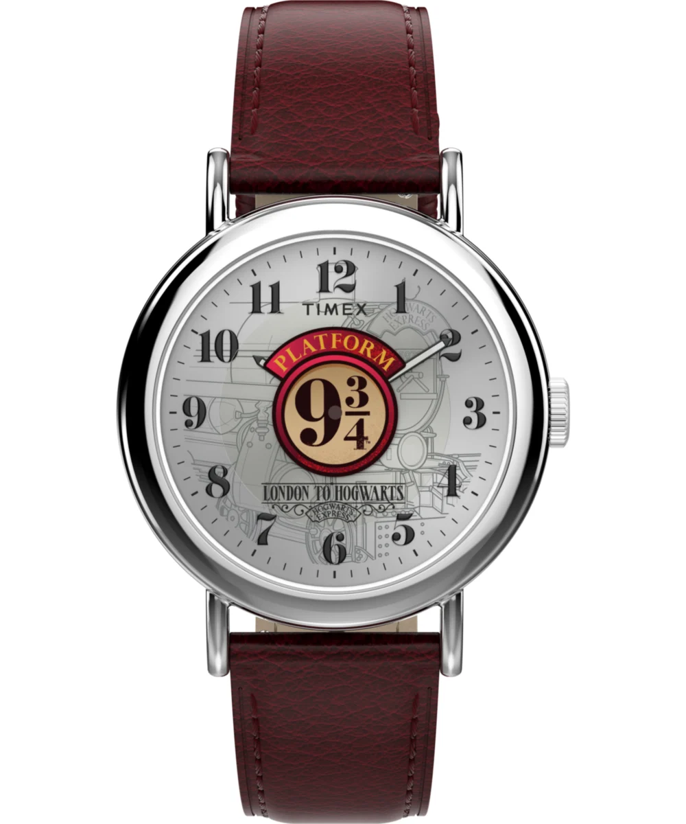 Timex Harry Potter x Weekender Platform 9 3/4 37mm Leather Strap Watch TW2Y76200 37 mm kol saati