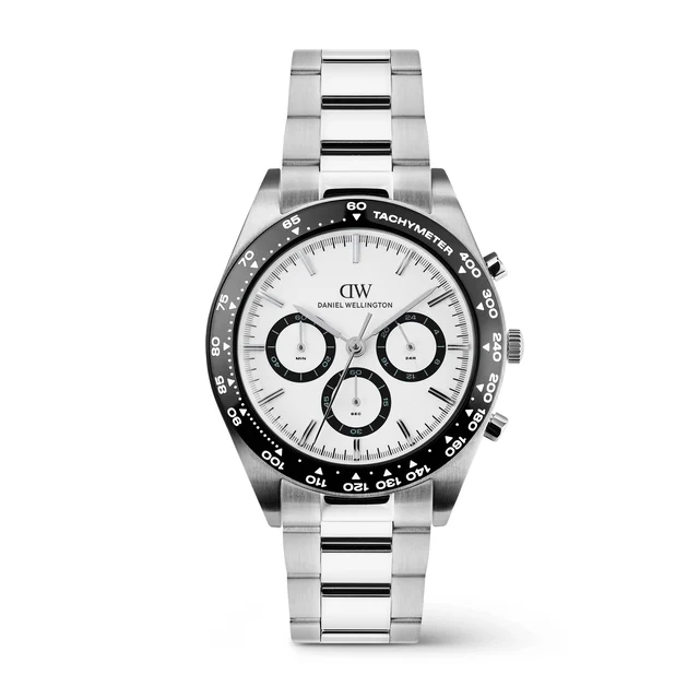 DANIEL WELLINGTON Iconic Tachymeter 3-Link Silver DW00100948 kol saati