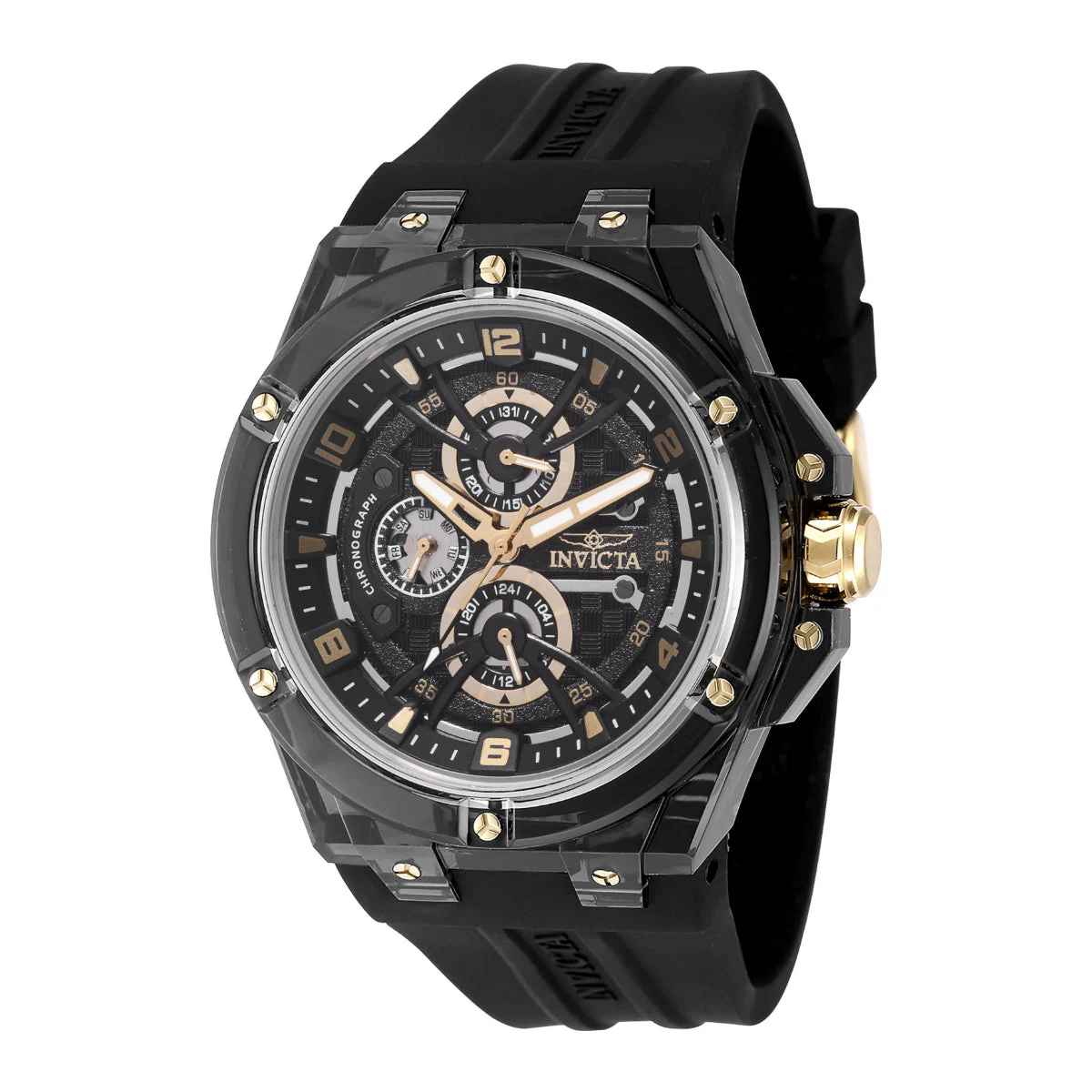 Invicta Racing Saphirex Watch - 46mm. Black (ZG-48807) 46 mm kol saati