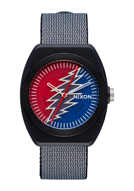 Nixon US Grateful Dead Light Wave - All Black / Blue / Red A1340-3042-00 kol saati