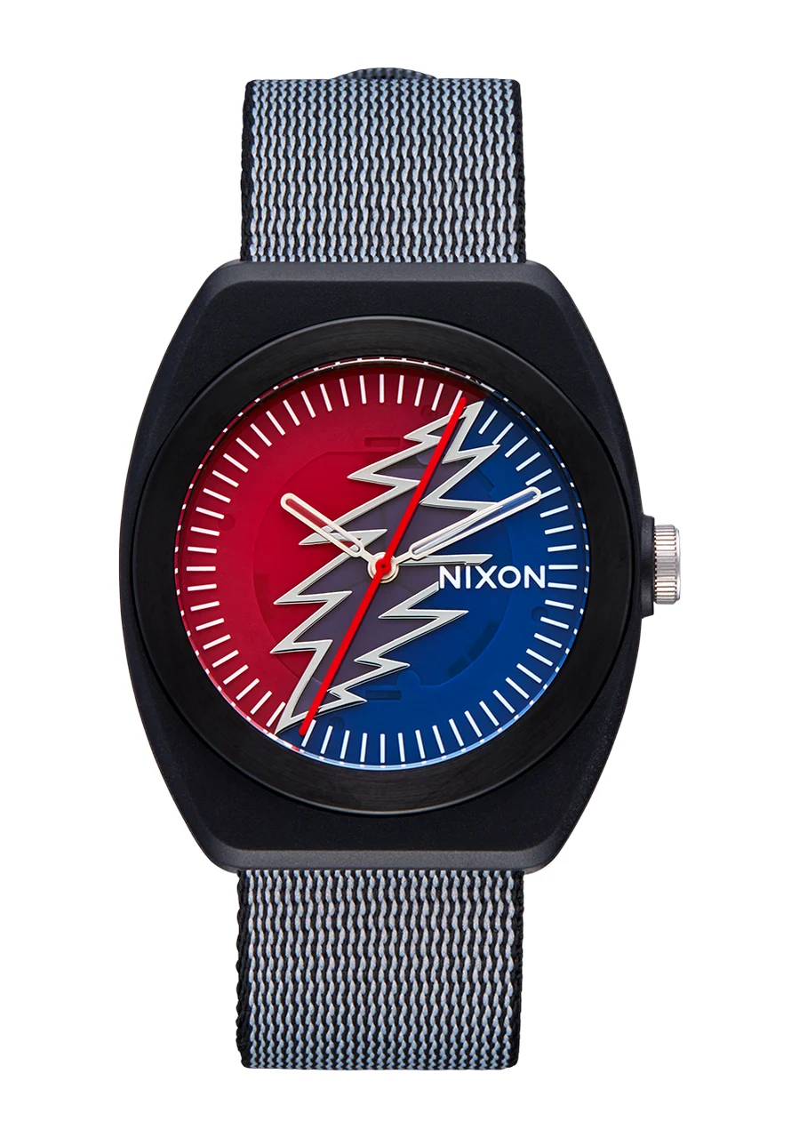 Nixon US Grateful Dead Light Wave - All Black / Blue / Red A1340-3042-00 kol saati