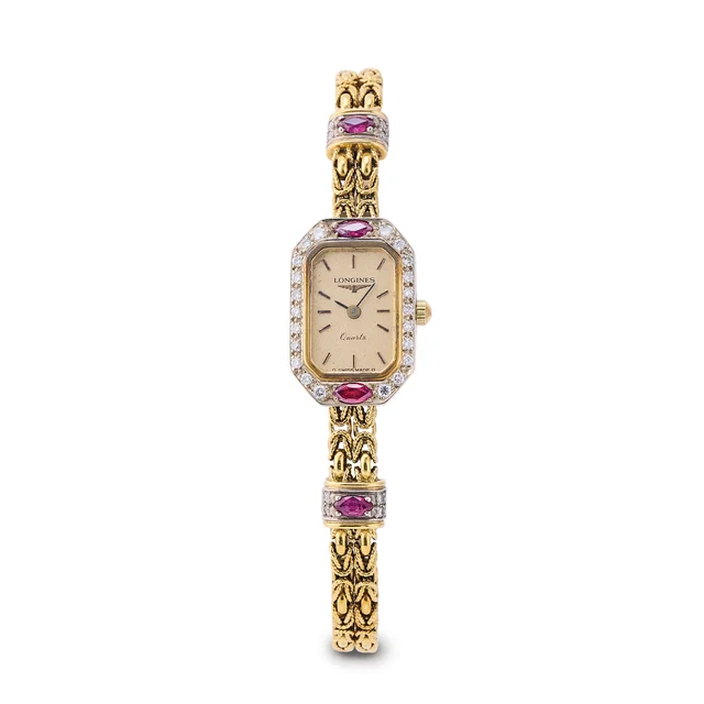 Longines LONGINES, REF. 20412231, TWO-TONED, 18K WHITE GOLD AND 18K YELLOW GOLD kol saati