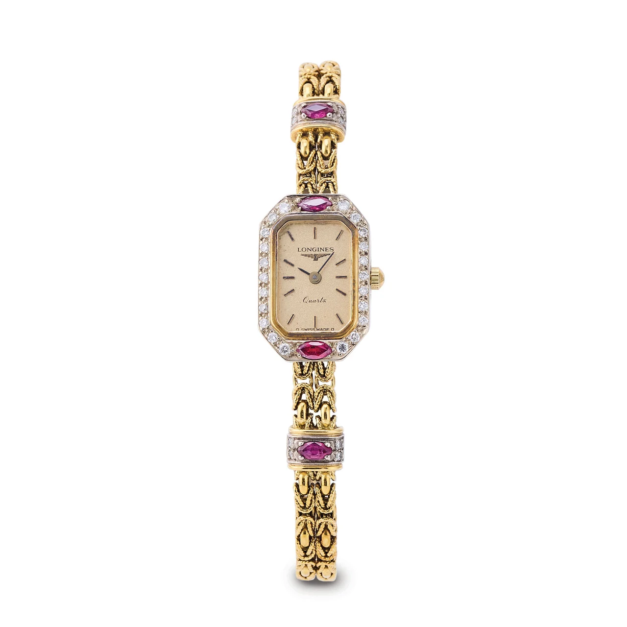 Longines LONGINES, REF. 20412231, TWO-TONED, 18K WHITE GOLD AND 18K YELLOW GOLD kol saati