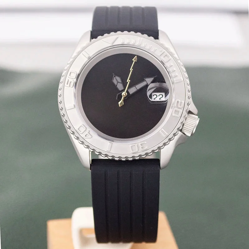 Tandorio Sterile Yacht Master Custom Watch Luminous Date Sapphire NH35 Automatic 10Bar 42MM 14:200005100#Choice-0101 42 mm kol saati