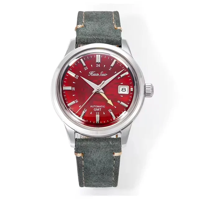 Cronos Watch Store HUASUO 39mm Luxury Handmade Lacquer Dial GMT Watch huasuo-39mm-luxury-h