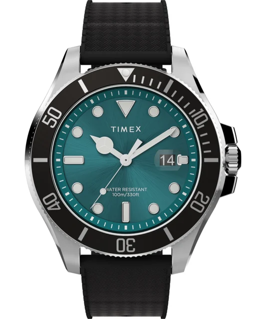 Timex Harborside Coast 44mm Synthetic Rubber Strap Watch TW2V91700 kol saati
