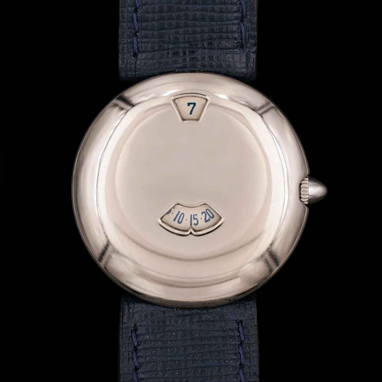 Chaumet Paris 18k WG Jump Hour 30mm Quartz ref.11A from 1990 30 mm kol saati