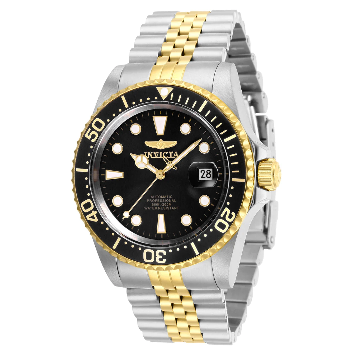 Invicta Pro Diver Navigator Automatic Watch - 42mm. Steel, Gold (30094) 42 mm kol saati