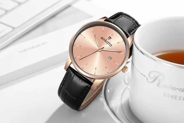 Enkatawatches Coal Rose Gold kol saati