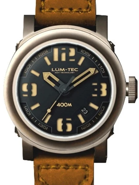Lum Tec Lum-Tec 42mm High-Beat Automatic Watch with AR Sapphire Crystal #400M-3 kol saati